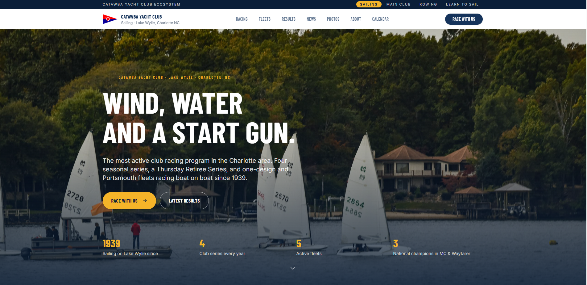 Catawba Yacht Club Sailing Program Site built by Kompani
