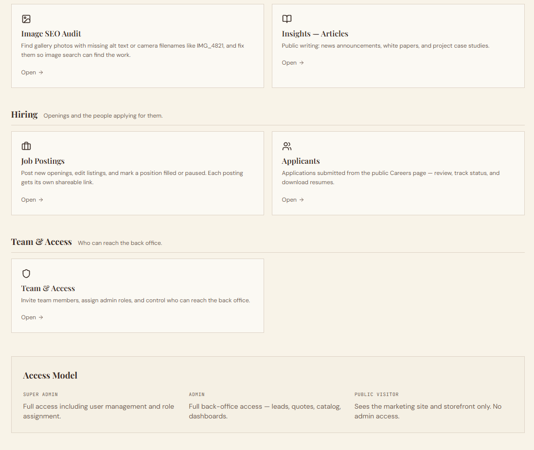 Ellis-Reid Hiring, Team Access & Permissions built by Kompani