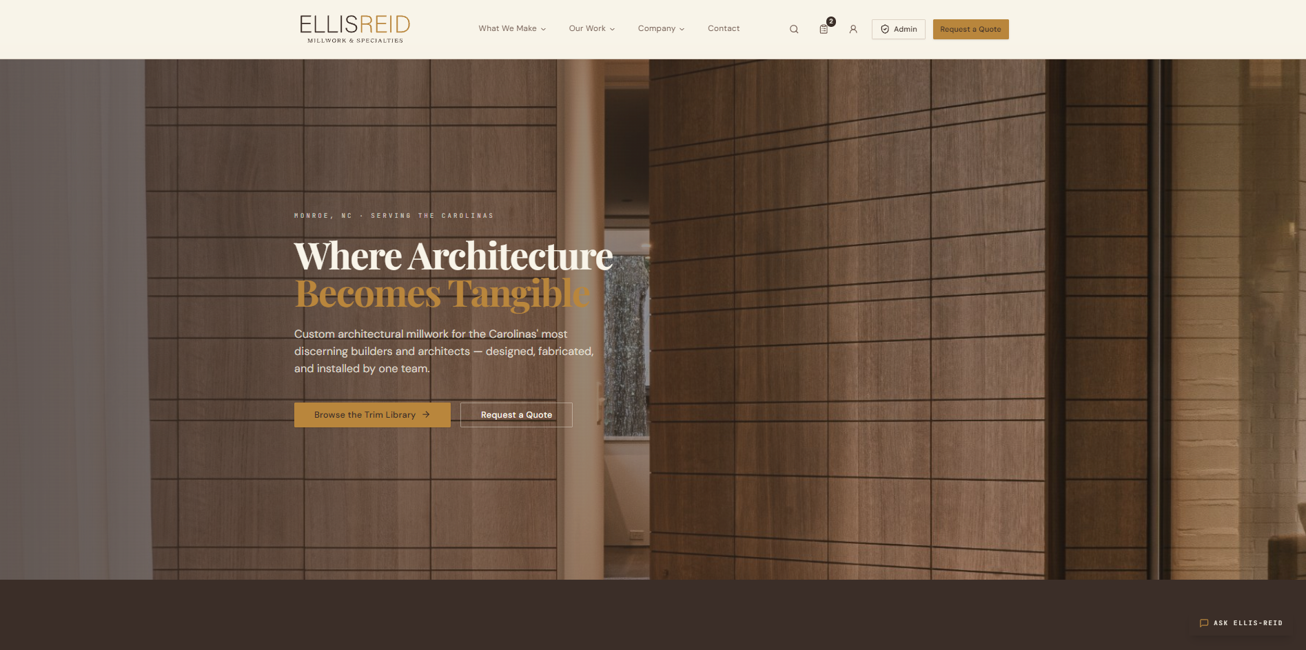 A digital trim catalog, AI concierge, and CRM for a Carolinas millwork manufacturer