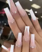 Too long — long acrylic nails are not allowed