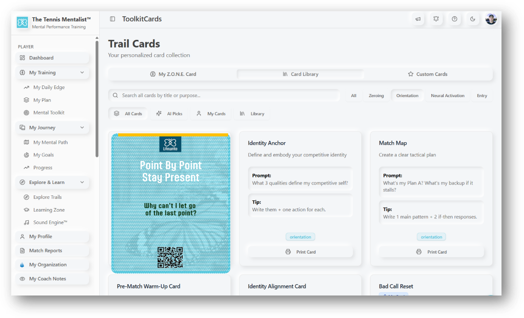 Use Trail Cards in Matches