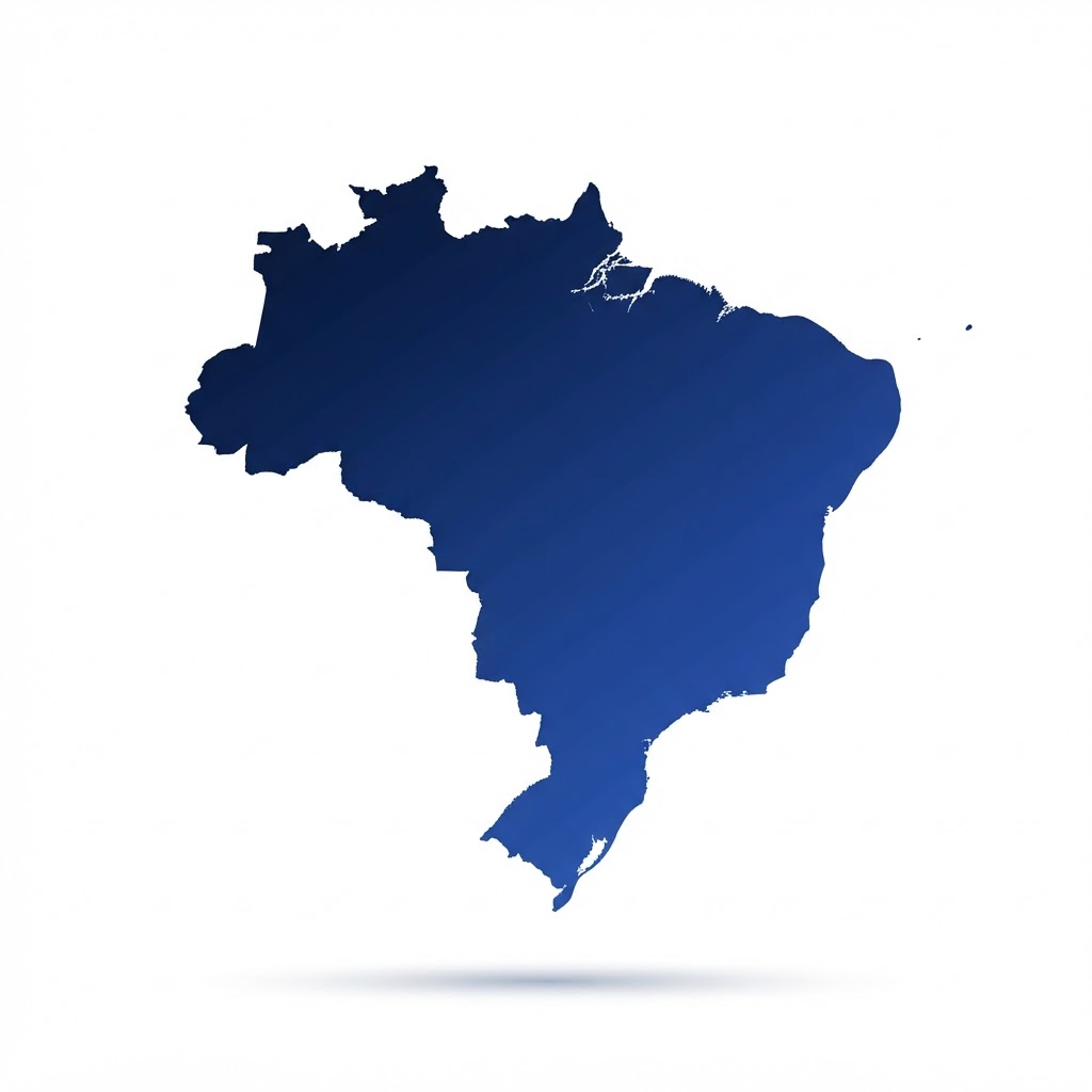 Mapa do Brasil - cobertura nacional da Acordus Brasil