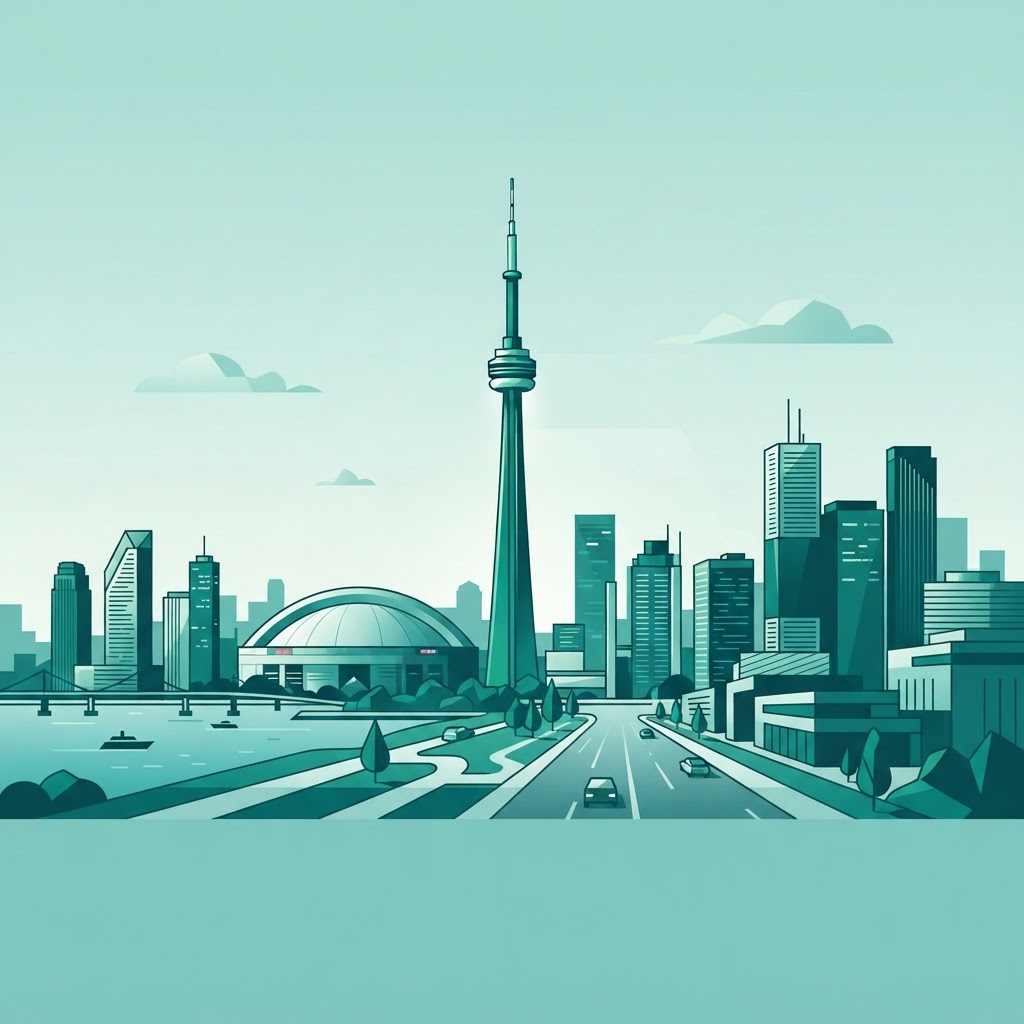 Toronto courier service area illustration