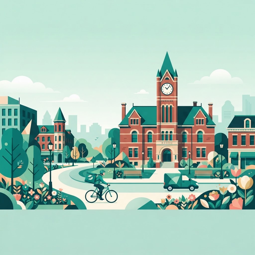 Brampton courier service area illustration