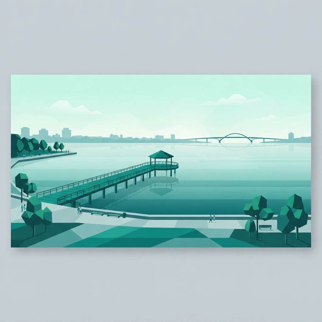 Burlington courier service area illustration
