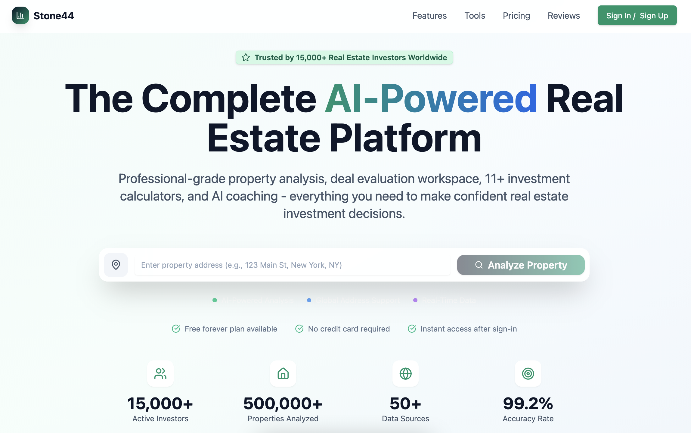 AI-driven property analysis template preview