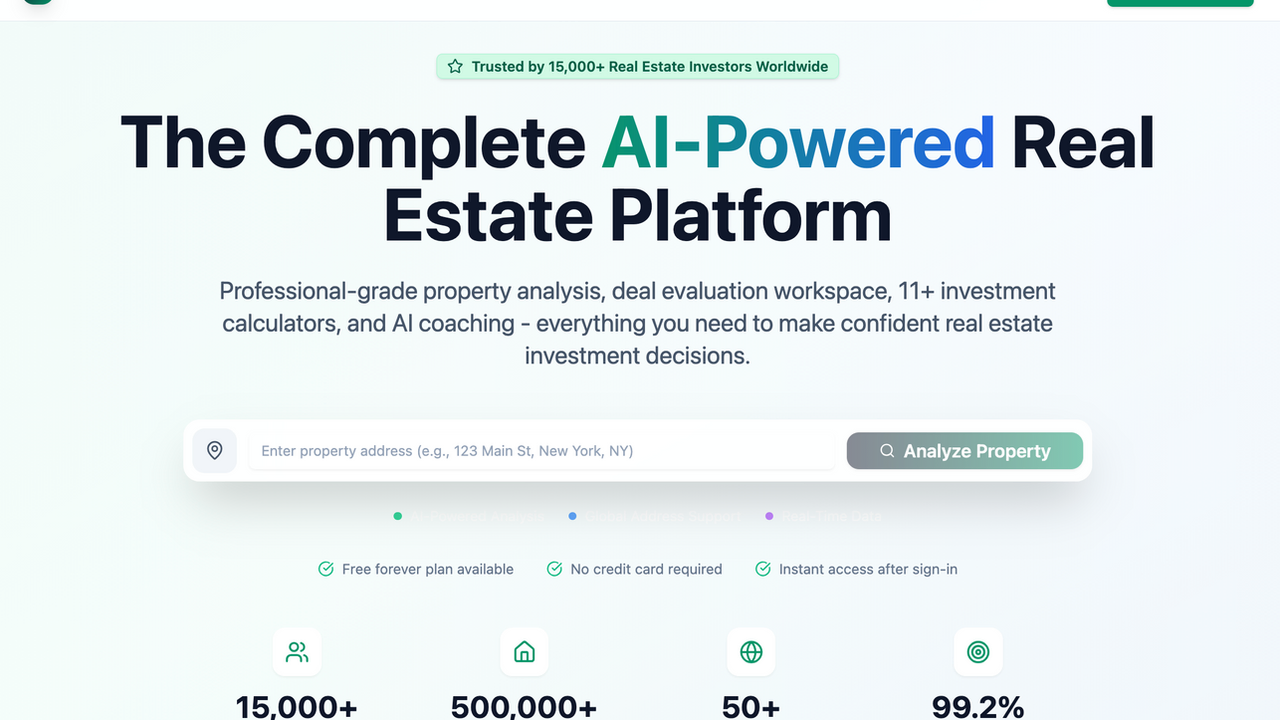 AI-driven property analysis template preview