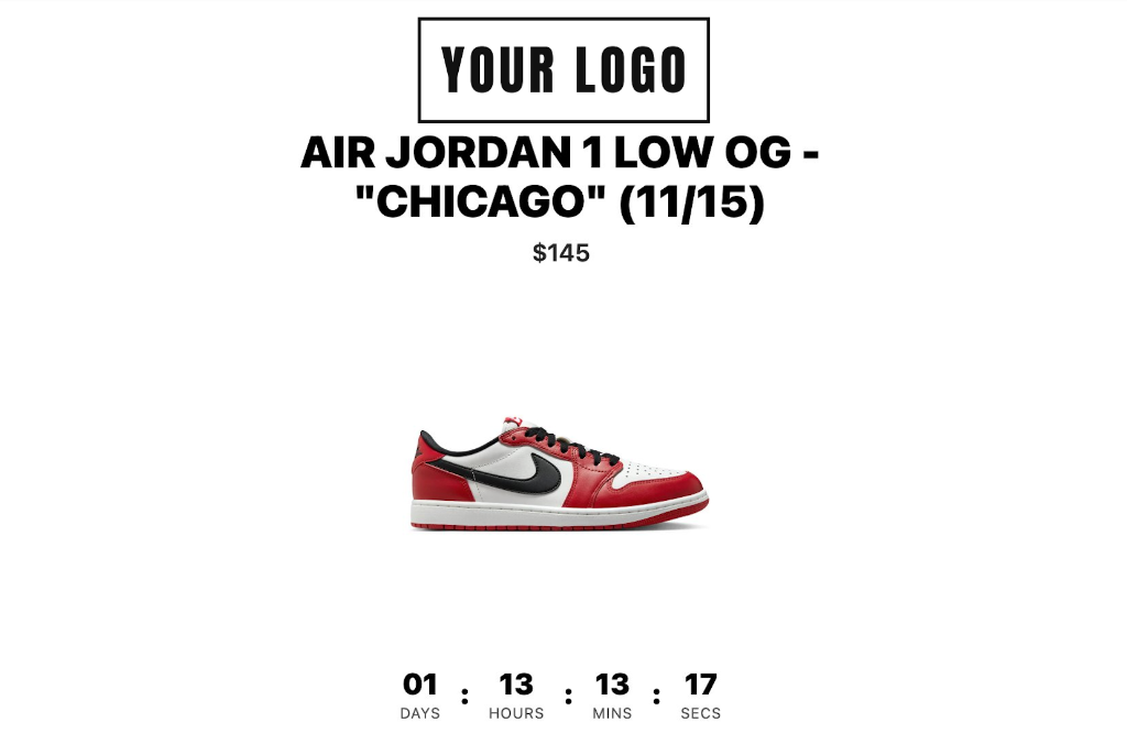 Branded raffle entry page — Your Logo