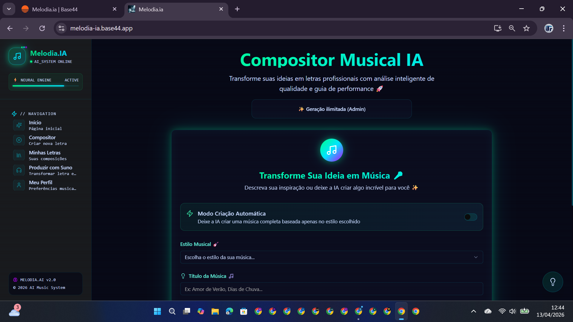 Melodia template preview