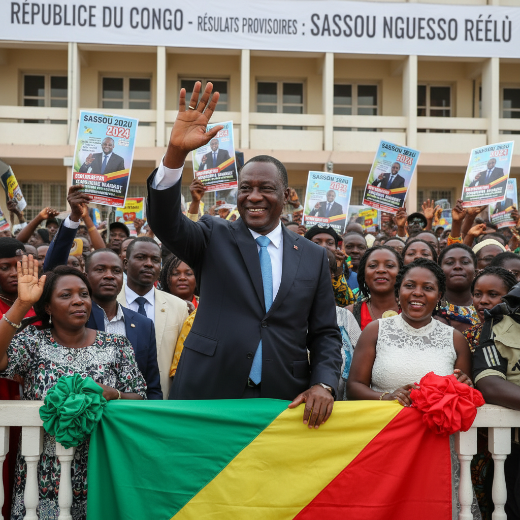 Republic of Congo's President Reelected to Fifth Term, Provisional Results Show