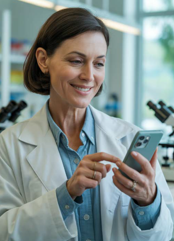 Clinician using USDPP on a mobile device