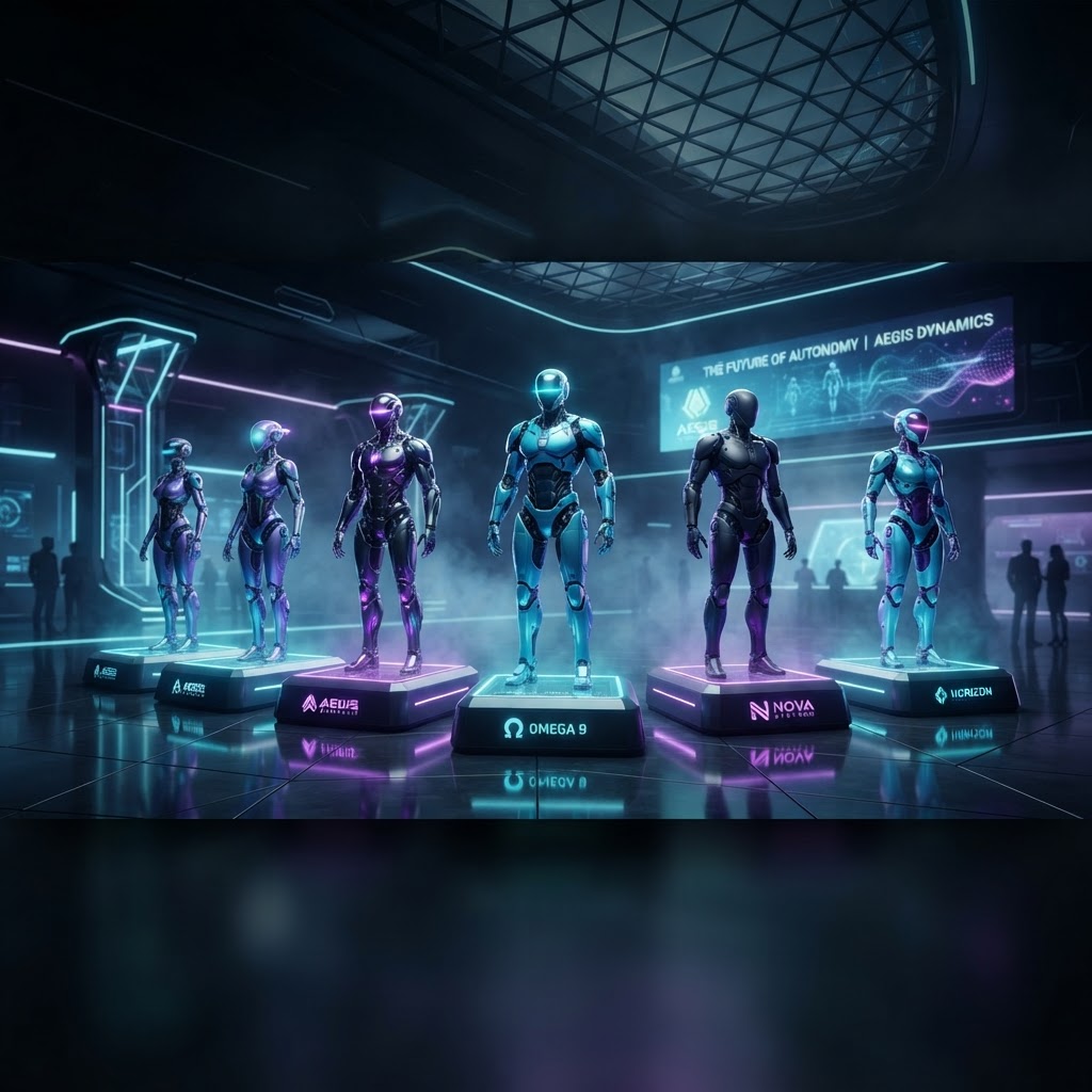 Humanoid robot showroom