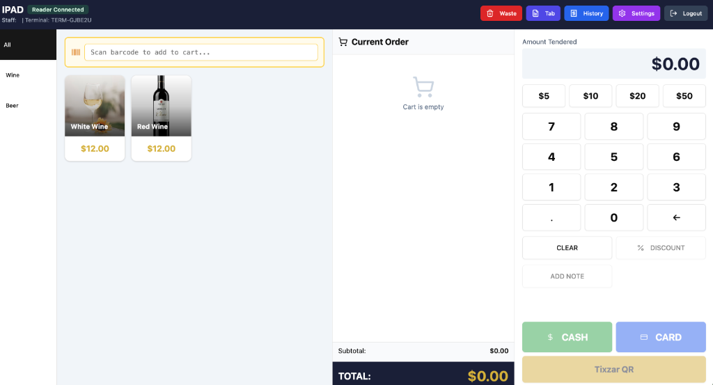 Built-in Point of Sale