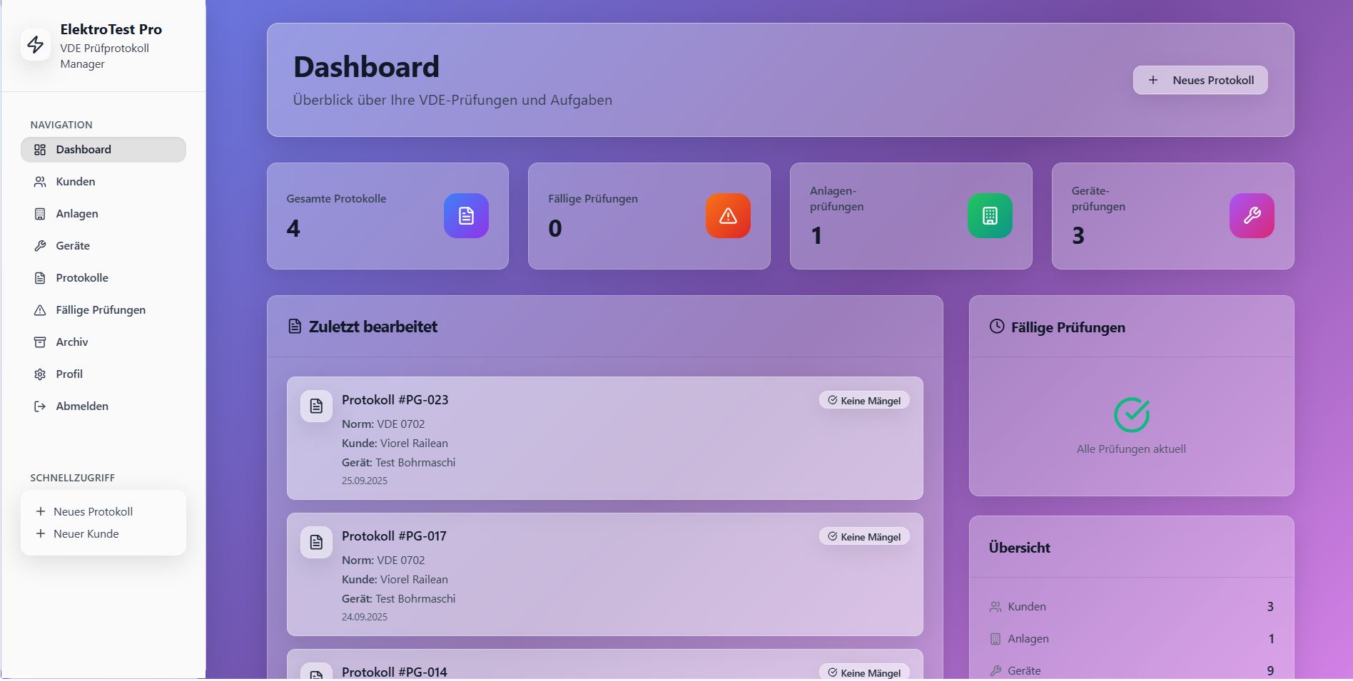 ElektroTest Pro template preview