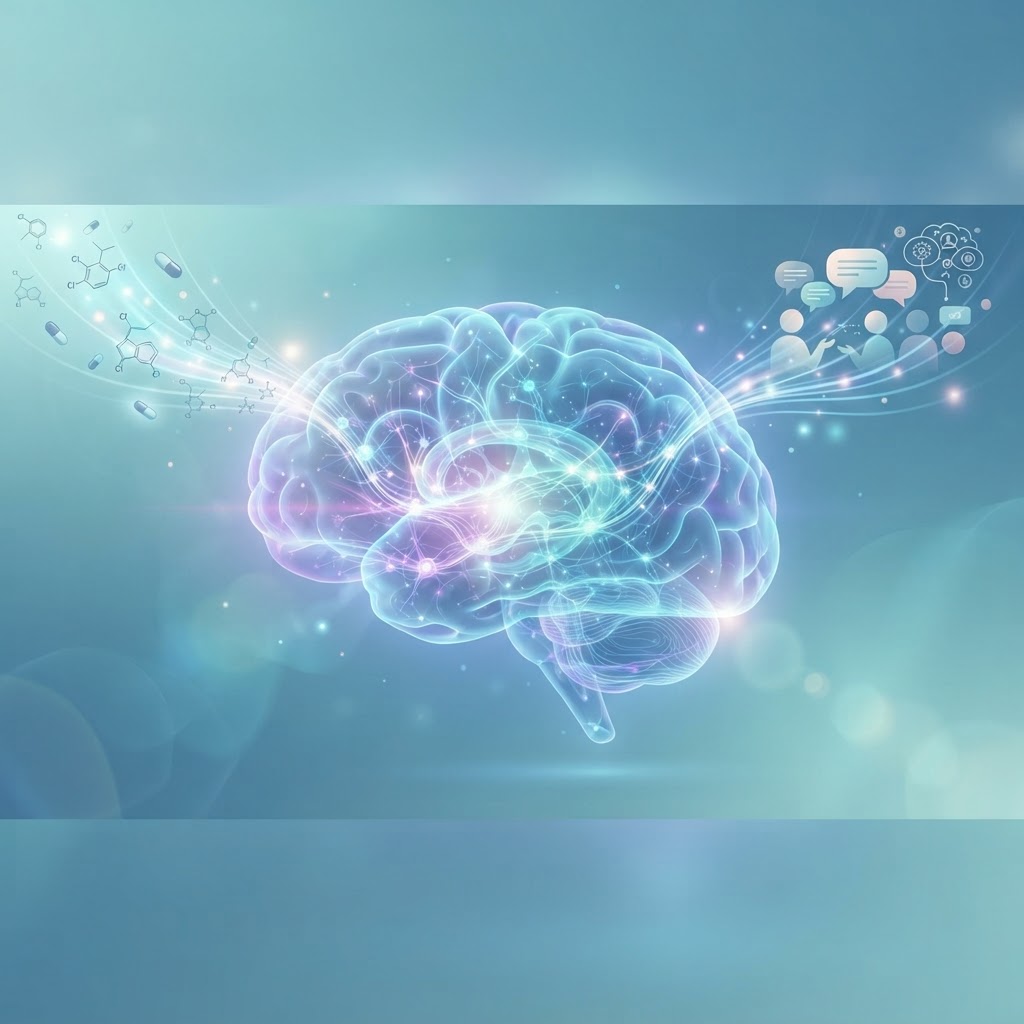 How Psychotherapy and Ketamine Work Together — conceptual illustration