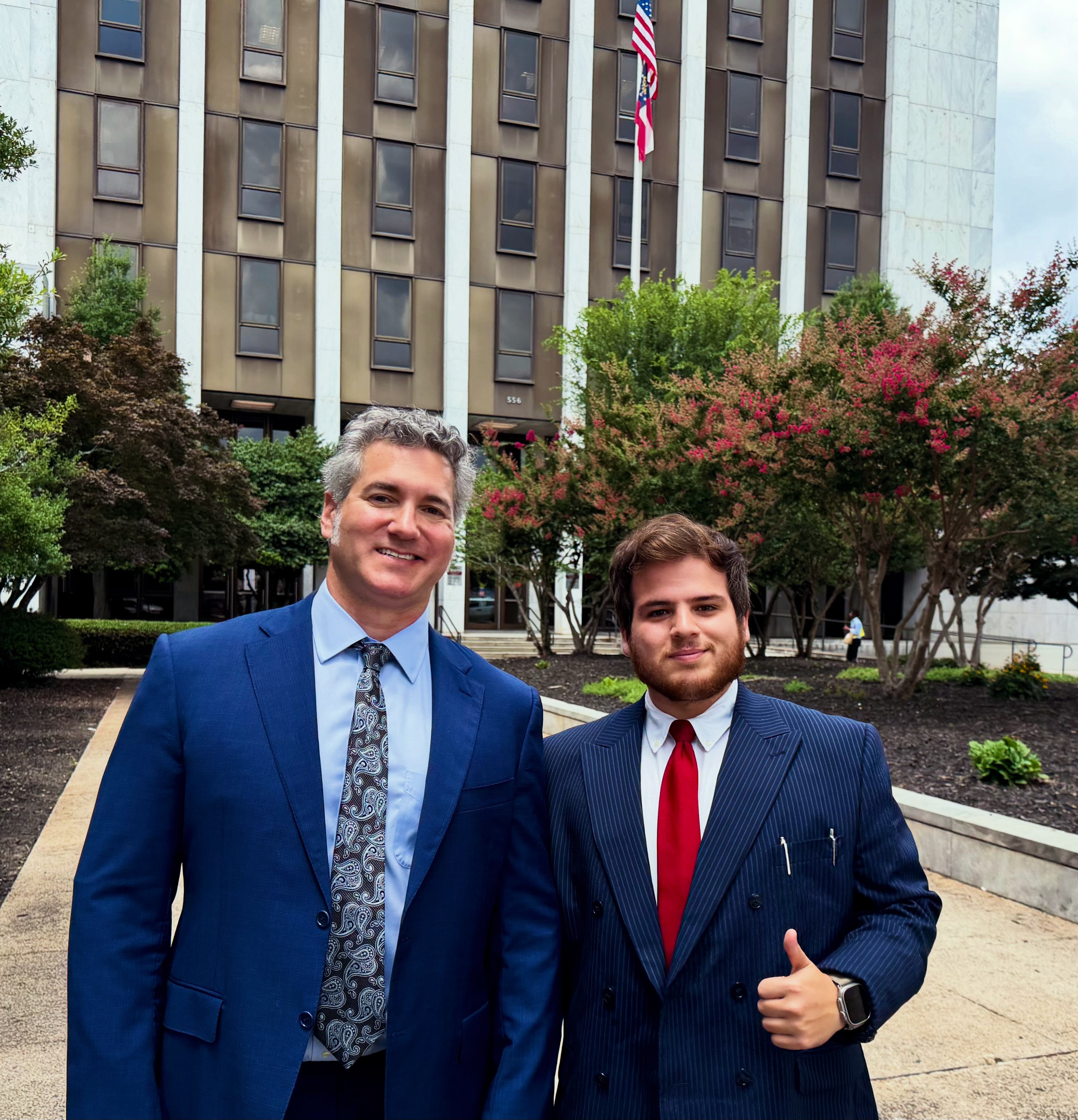 Ira Livnat and the DeWoskin Law Firm team at a Georgia courthouse