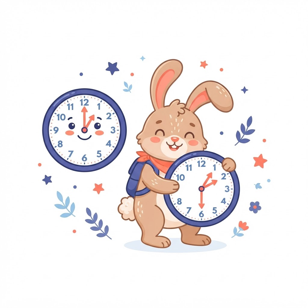 Telling Time: Hour and Half Hour - Grade 1 Math Workbook