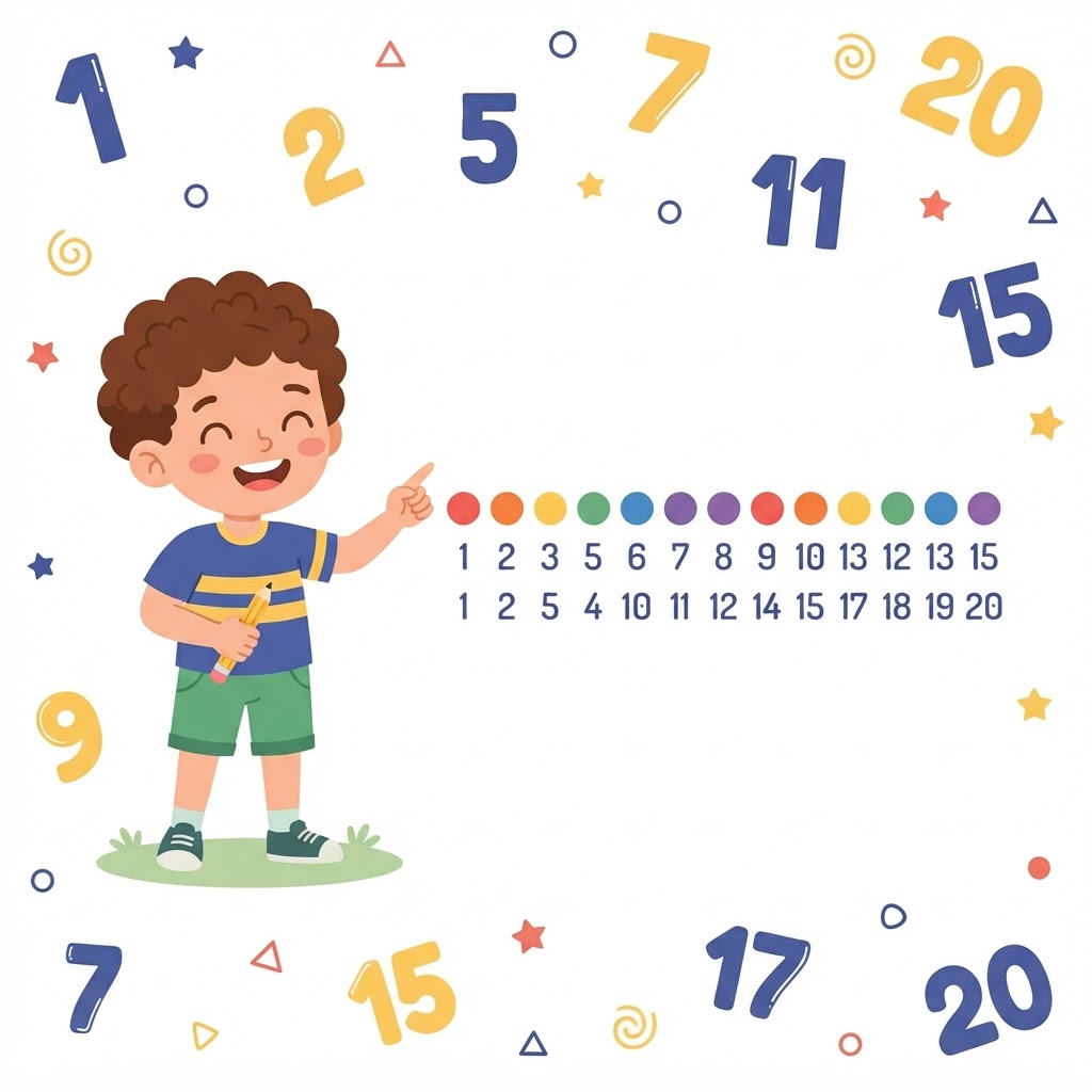Counting to 20 - Grade 1 Math Workbook