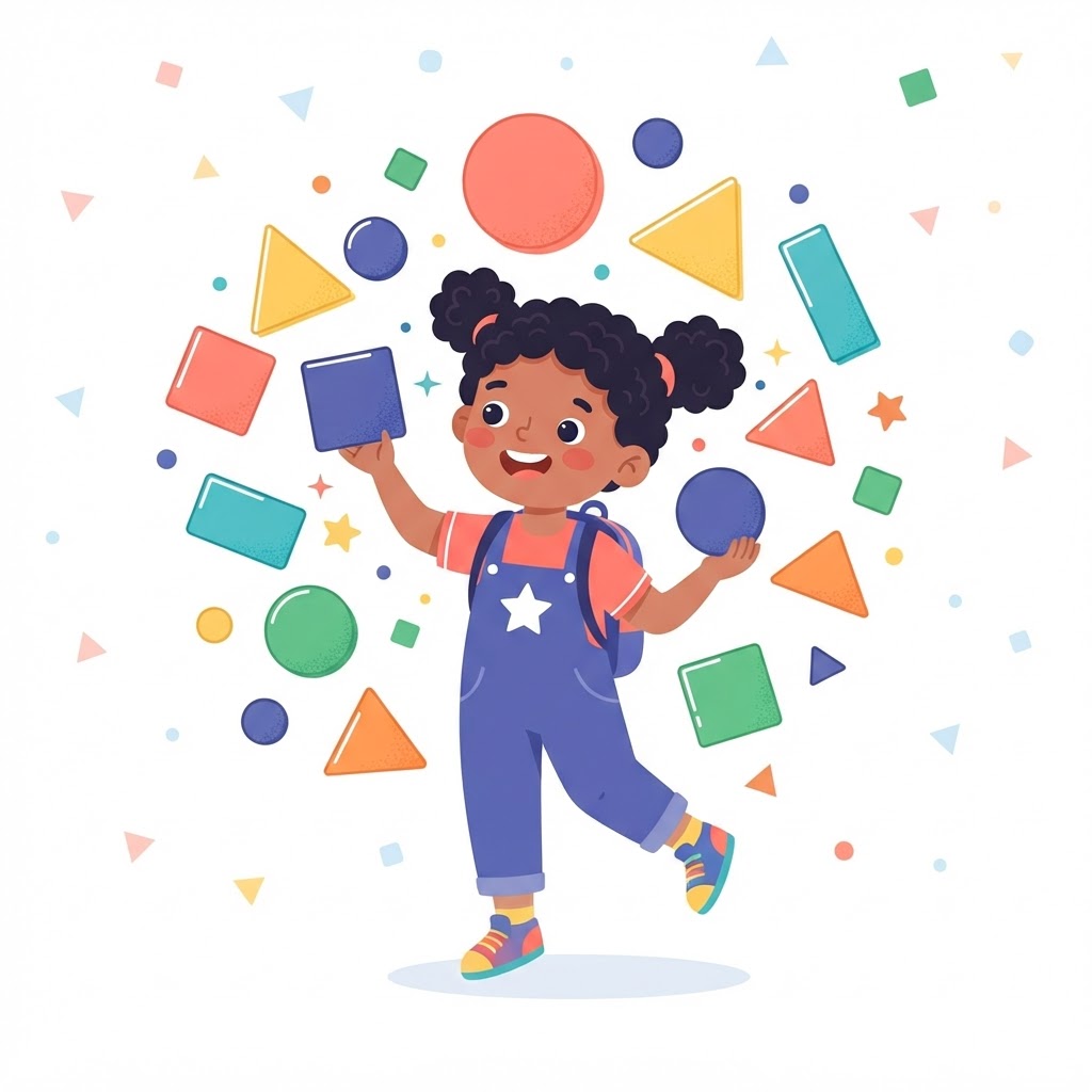 2D Shapes - Grade 1 Math Workbook