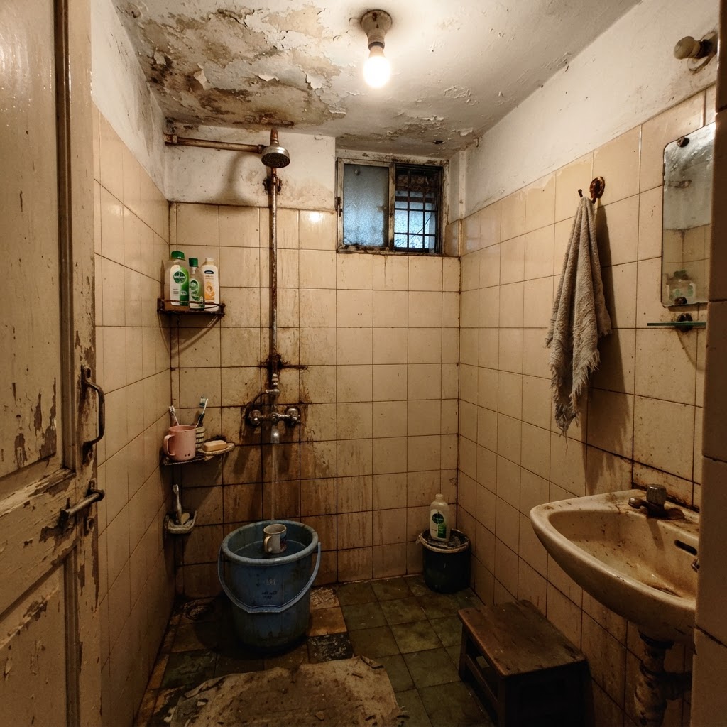 Bathroom Rebuild — Bengaluru - before renovation