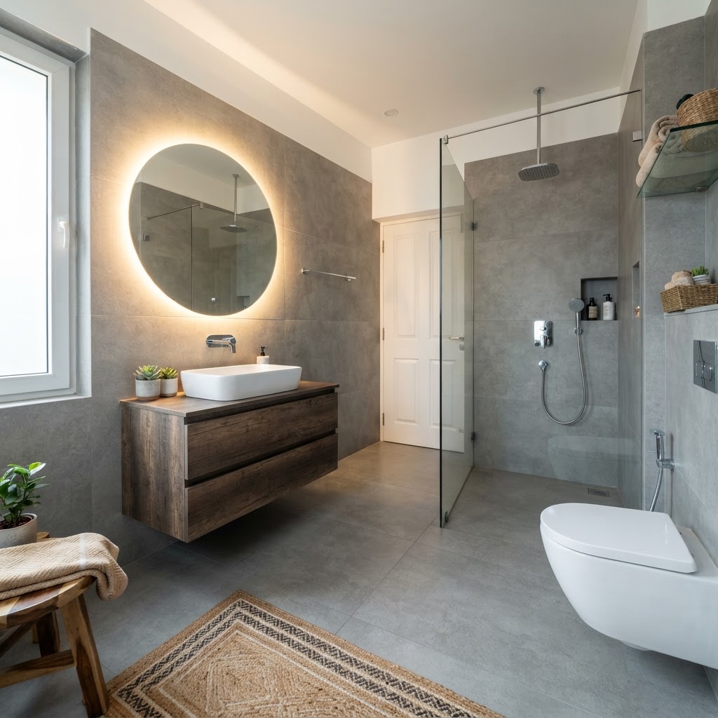 Bathroom Rebuild — Bengaluru - after renovation