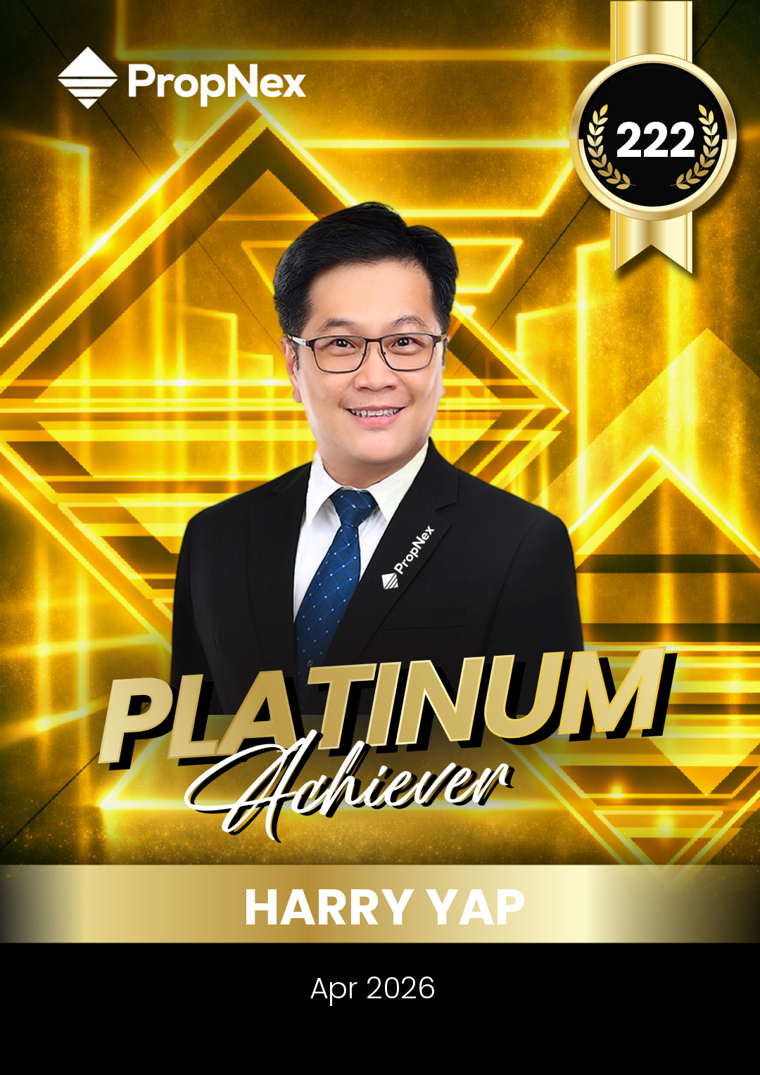 Harry Yap — Platinum Award