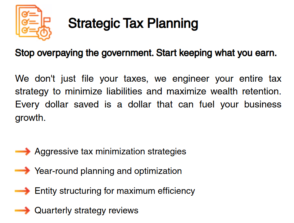 Strategic Tax Planning