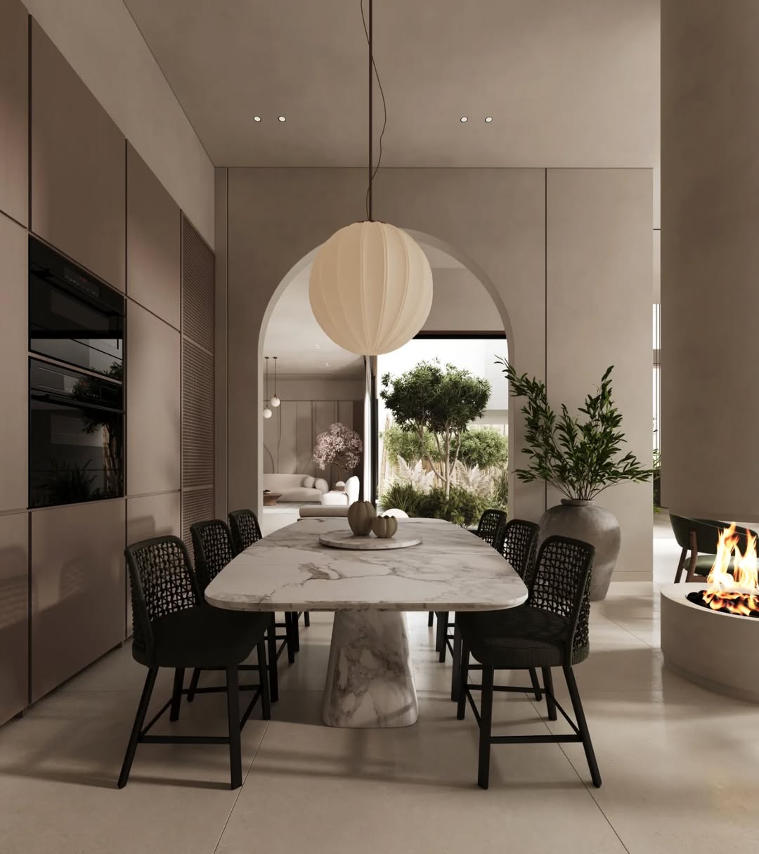 Marble Dining & Lantern