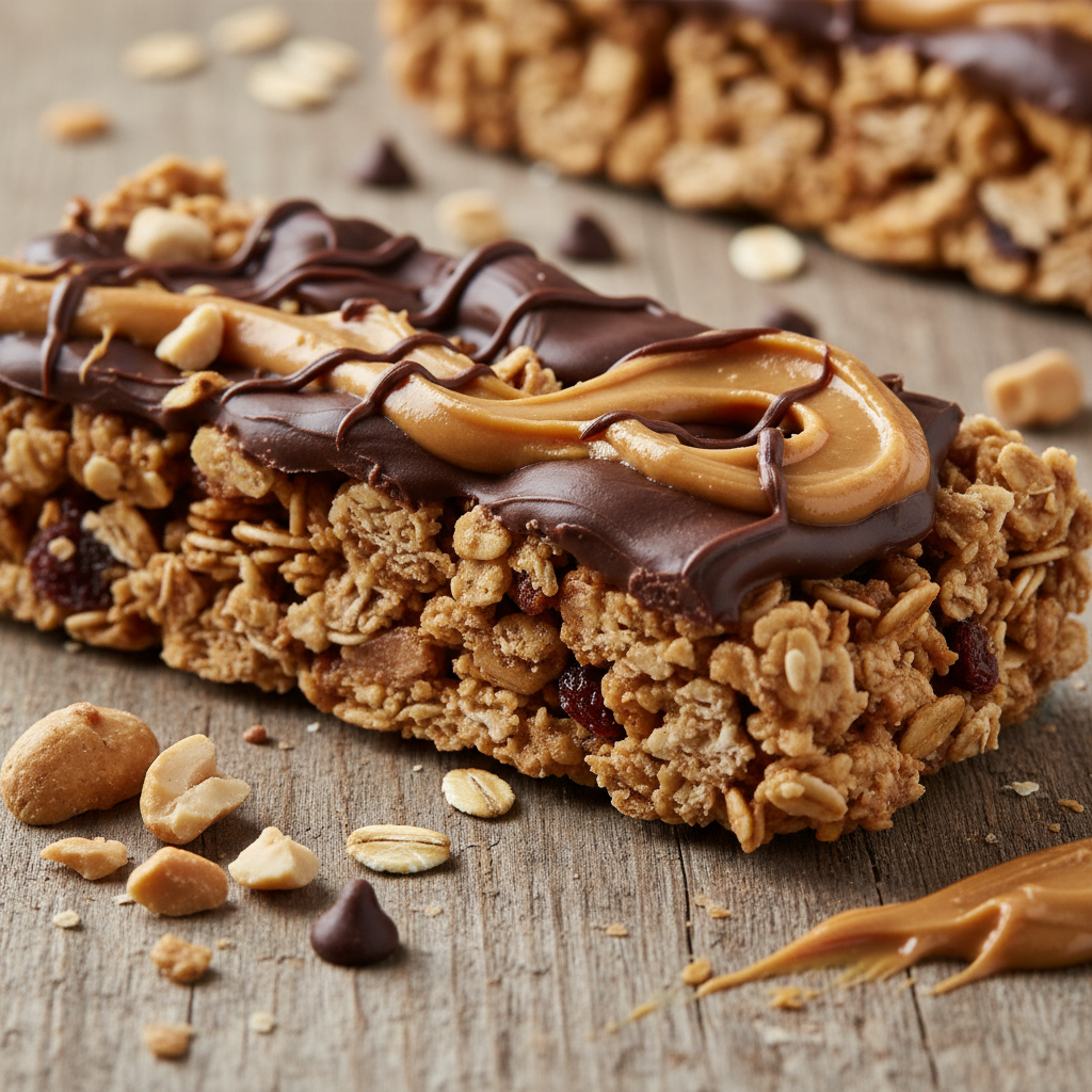 Granola Peanut Dark Chocolate – handcrafted protein bar by The Smoothie Dude in Fairburn, GA
