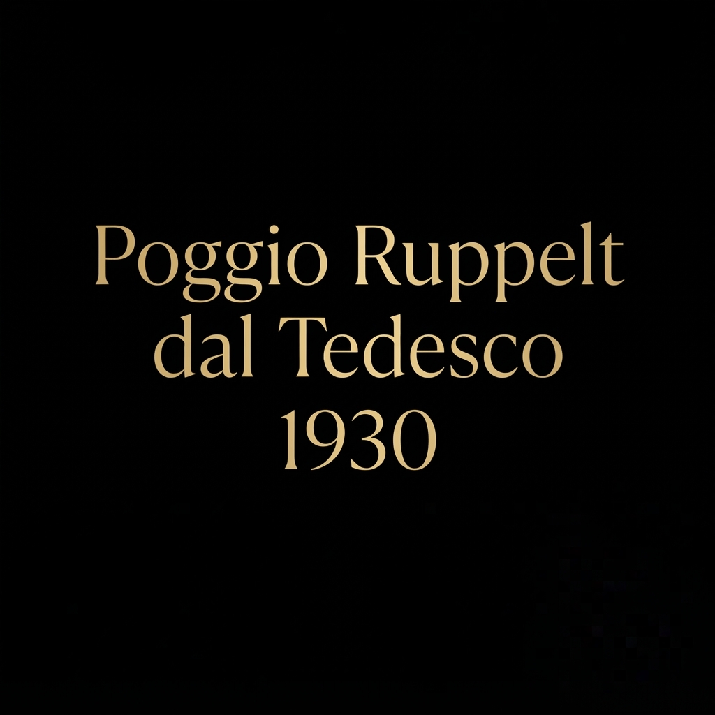 Poggio Ruppelt dal Tedesco 1930