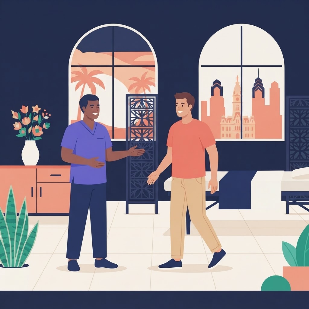 Studio welcome for Exploring Male Massage Therapists in Philadelphia