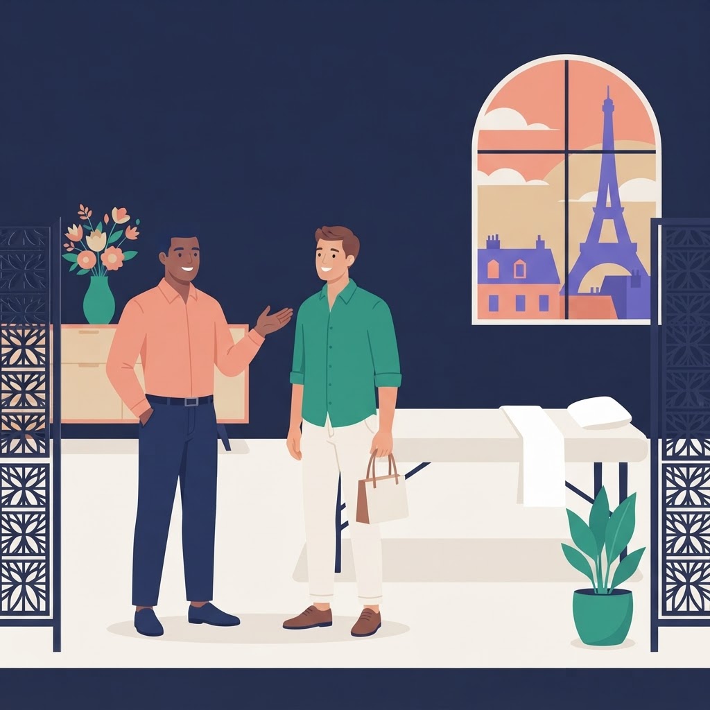 Studio welcome for Exploring Gay Massage Options in Paris
