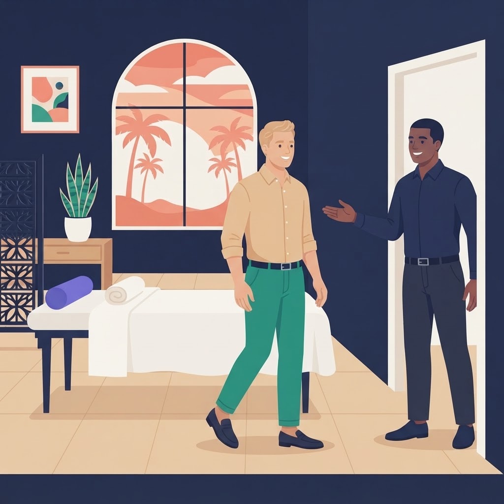 Studio welcome for Exploring Gay Massage Options in Sarasota