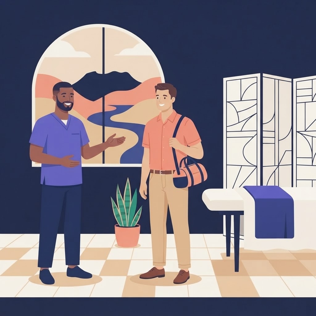 Studio welcome for Exploring Gay Massage Services in Montreal