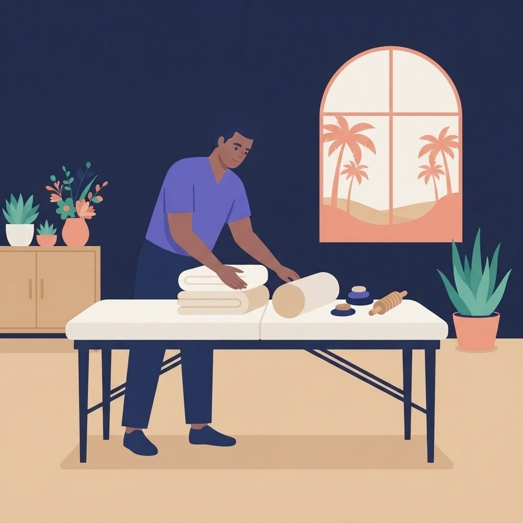 Technique preparation for Exploring the Benefits of Male Massage Therapy