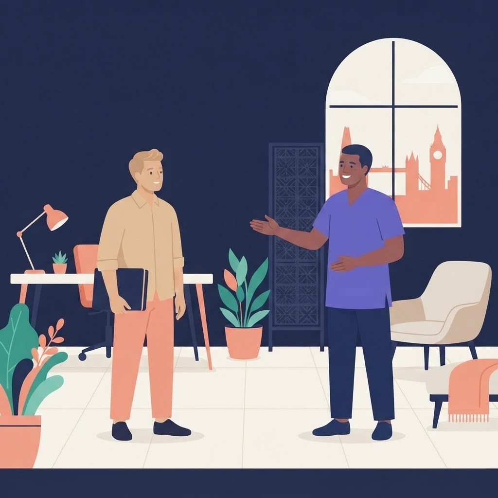 Studio welcome for Men Massage in London: Your Guide to Male Therapists