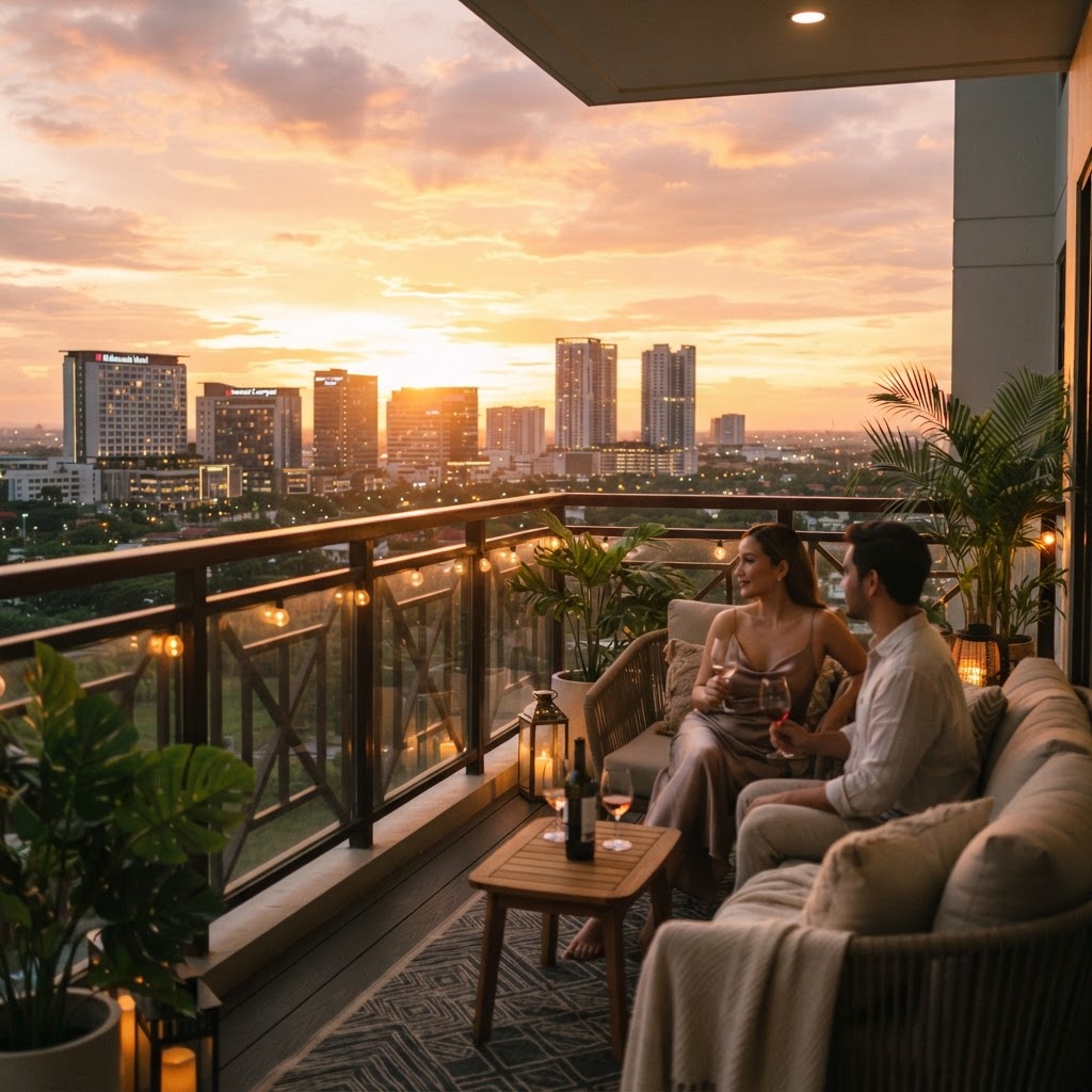 Luxury condo balcony