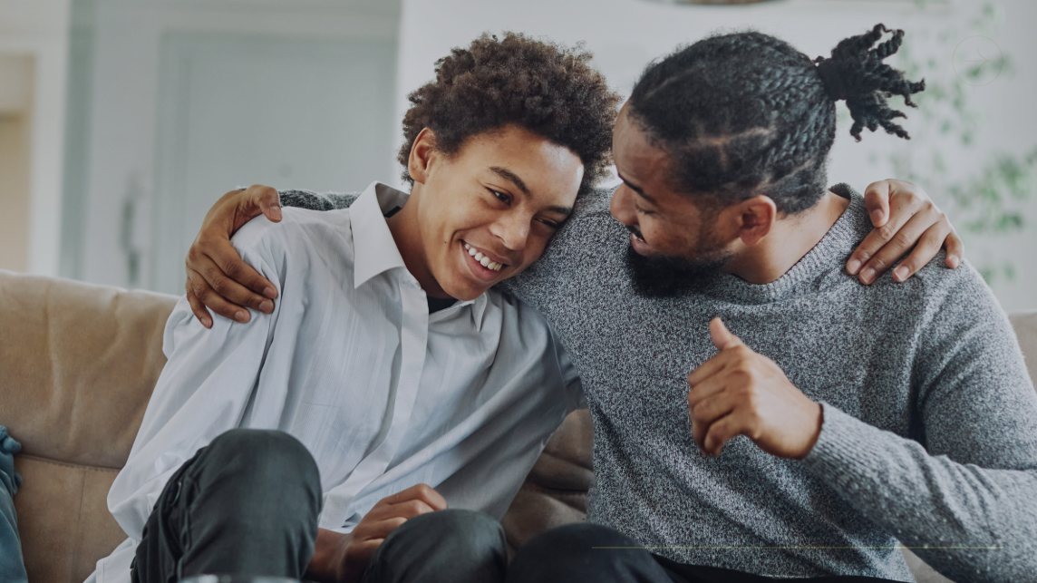 Young men in conversation