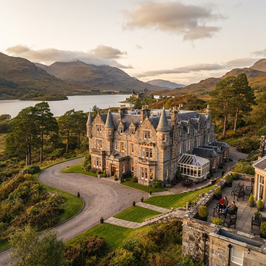 Charming Scottish hotel for sale surrounded by scenic landscape