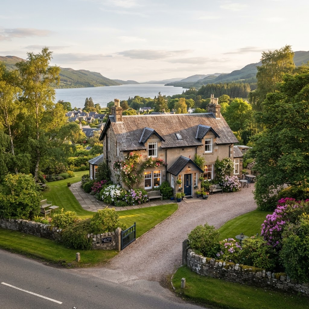 Charming bed and breakfast property in Drumnadrochit with Loch Ness and Scottish Highland views