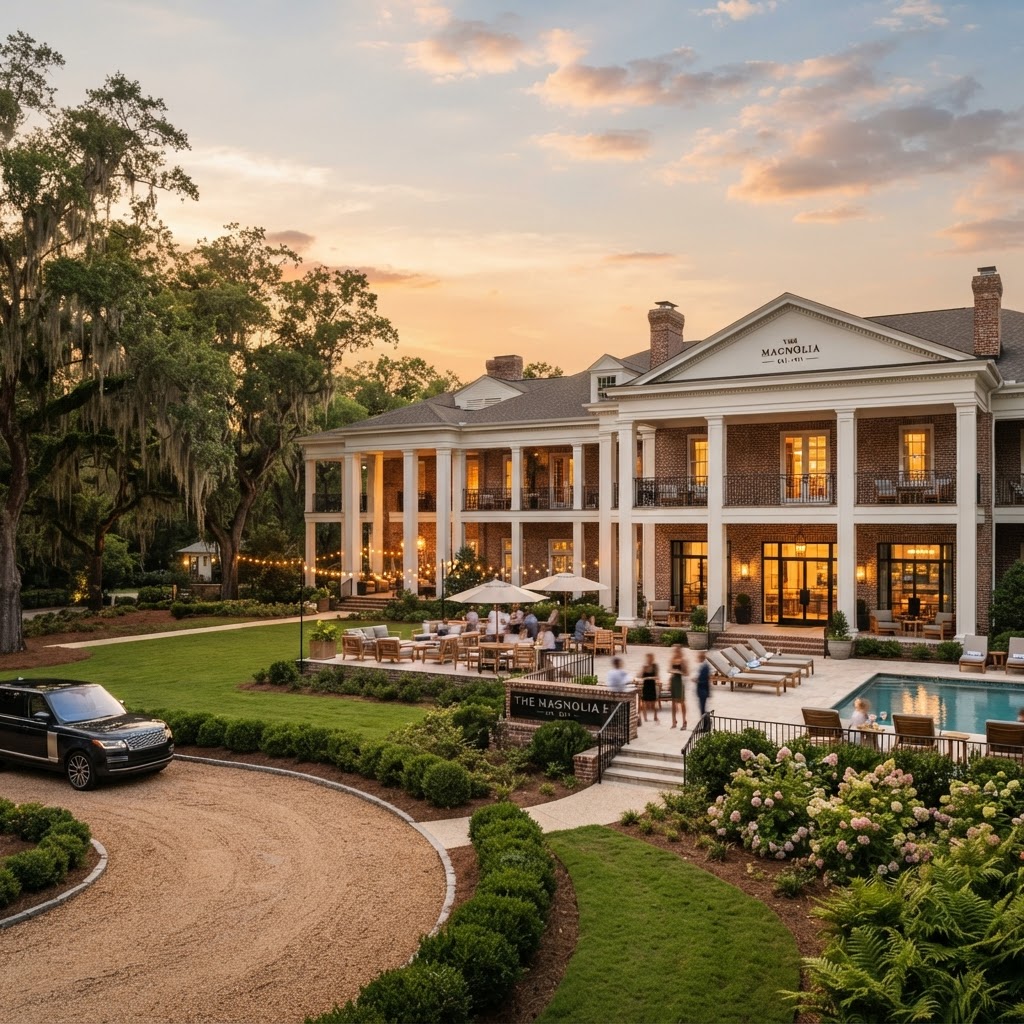 Luxury hotel exterior in Alabama, ideal investment opportunity