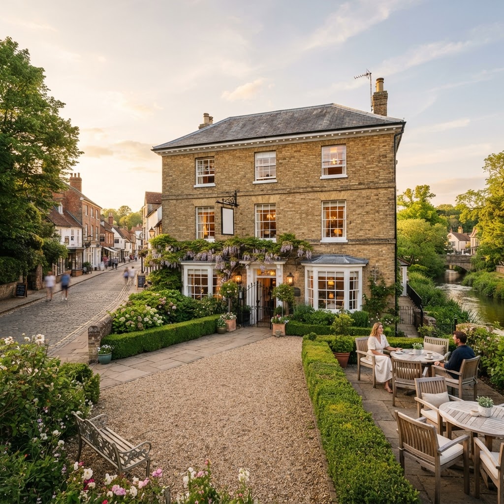 Historic B&B property in Alresford with traditional Hampshire architecture and welcoming entrance