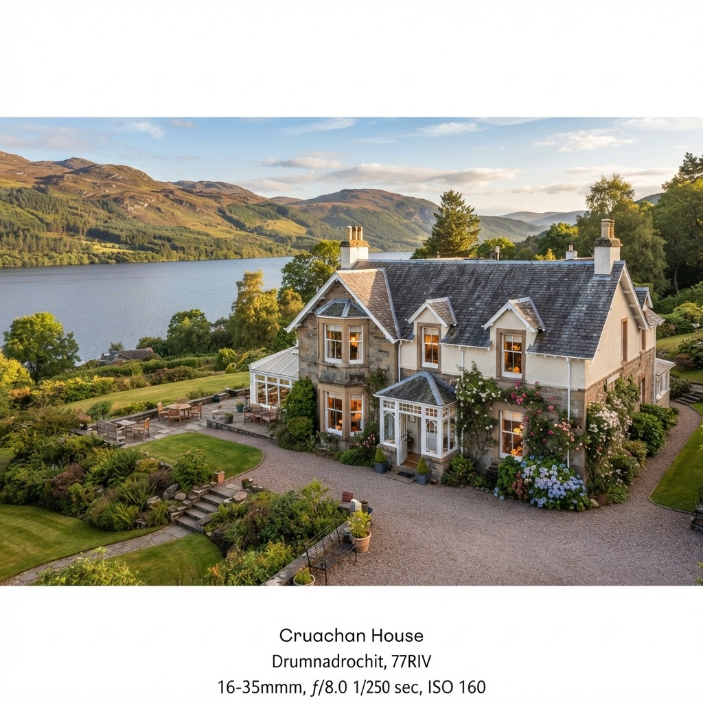 Charming B&B for sale in Drumnadrochit, Scotland surrounded by lush greenery
