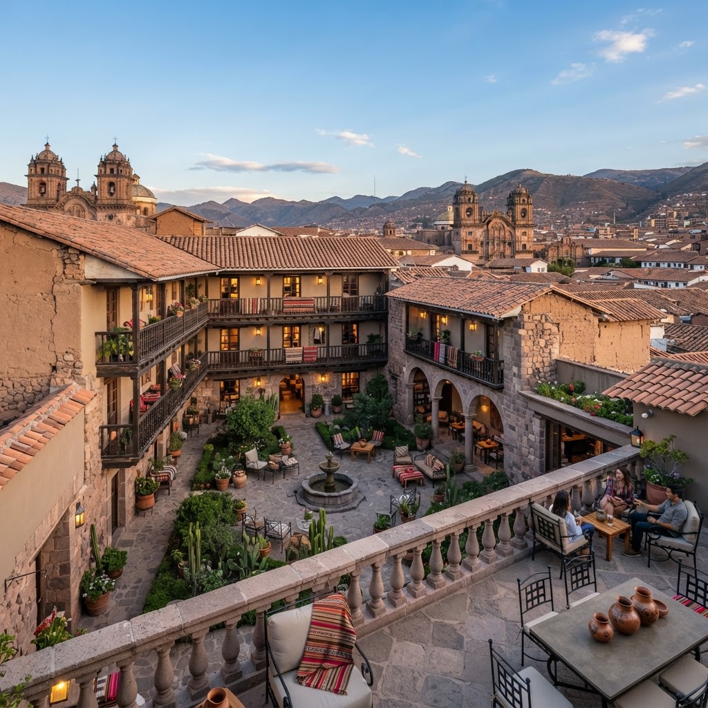 A picturesque guest house nestled in the scenic landscape of Cusco, Peru