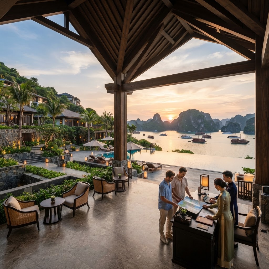 Luxurious hotel exterior in Vietnam, ideal for investors