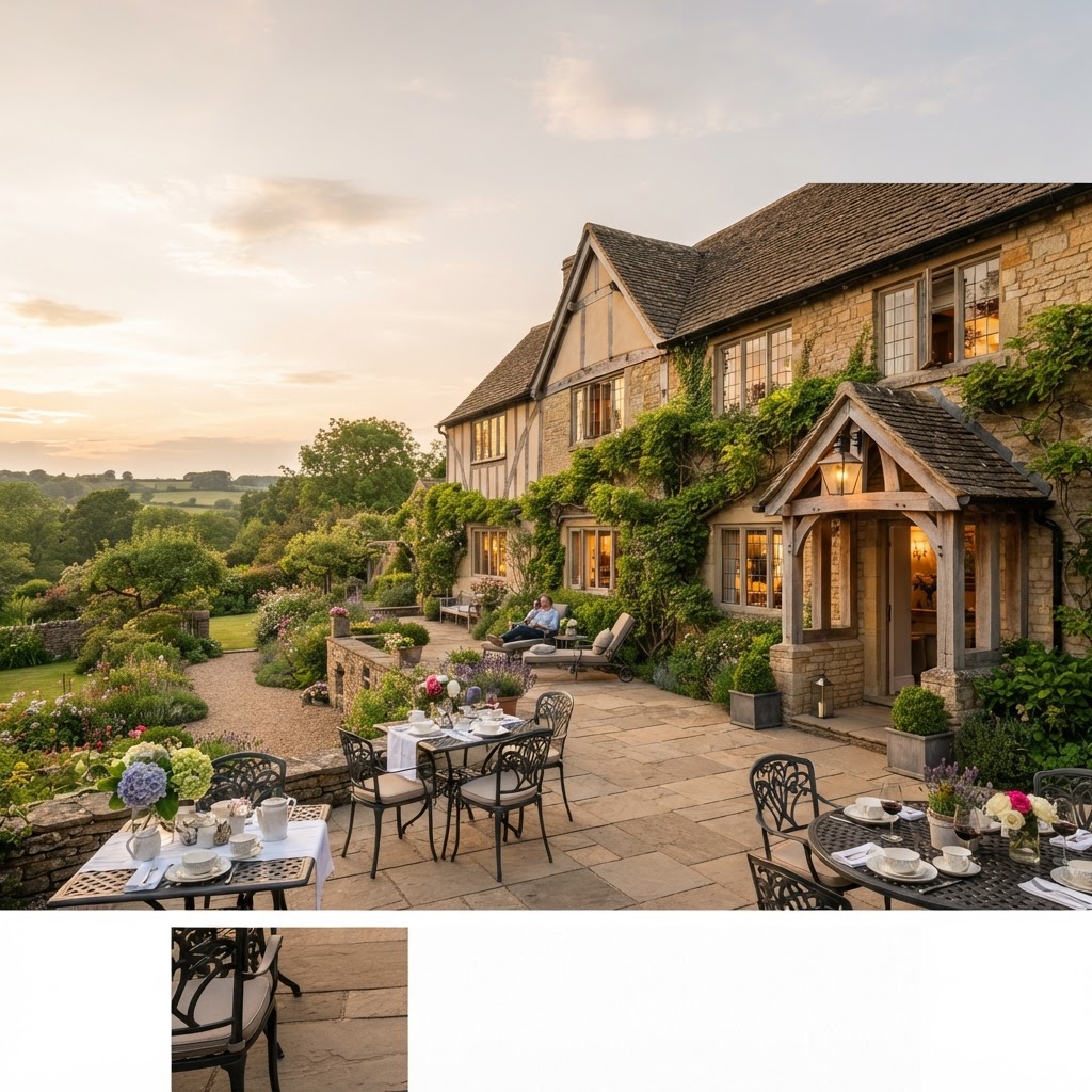Bed and breakfast owner reviewing sale documents with property consultant, preparing successful B&B exit strategy