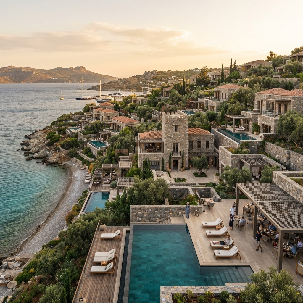 Luxury hotel in Turkey overlooking the Mediterranean Sea