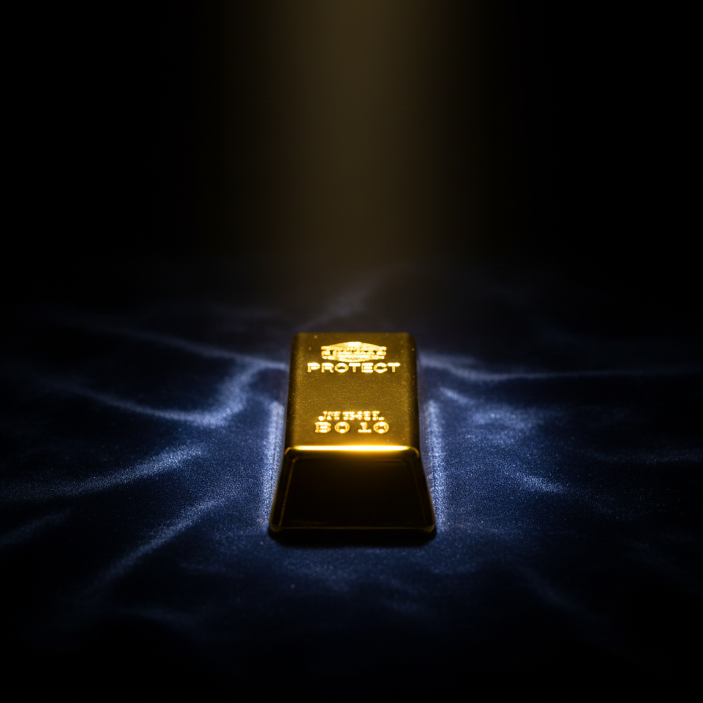 Physical gold bars representing wealth protection and insurance