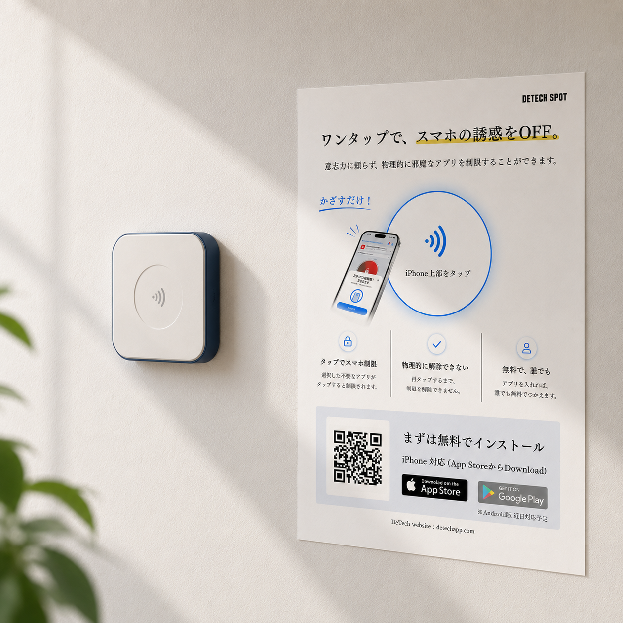 施設に設置されたDeTechスポット