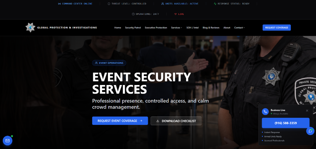 Event Security Page – after
